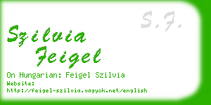 szilvia feigel business card